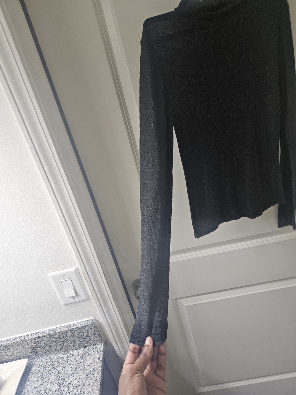 Topshop Charcoal Gray Lightweight Turtleneck Sweater - Picture 3 of 8